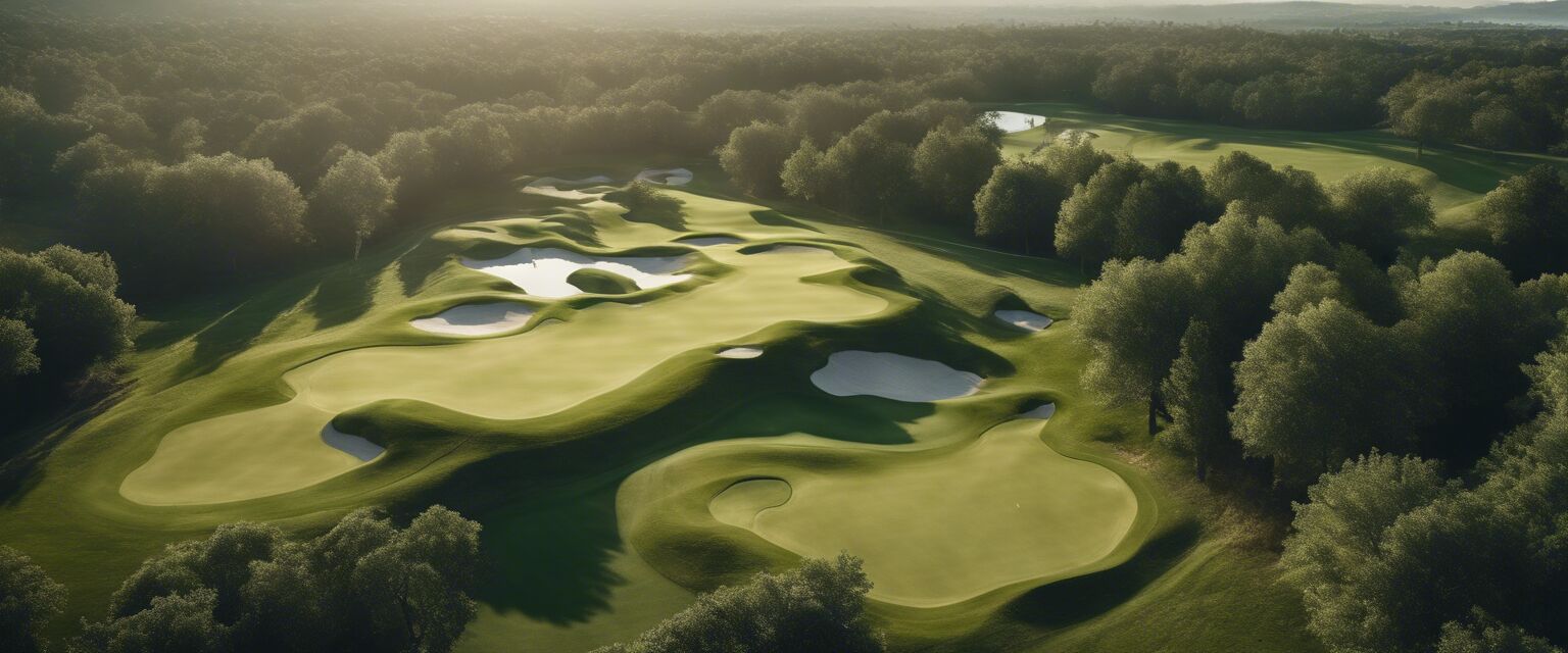 aerial view of golf course